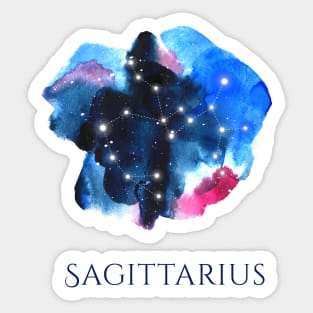 Sagittarius Zodiac Sign - Watercolor Star Constellation Sticker